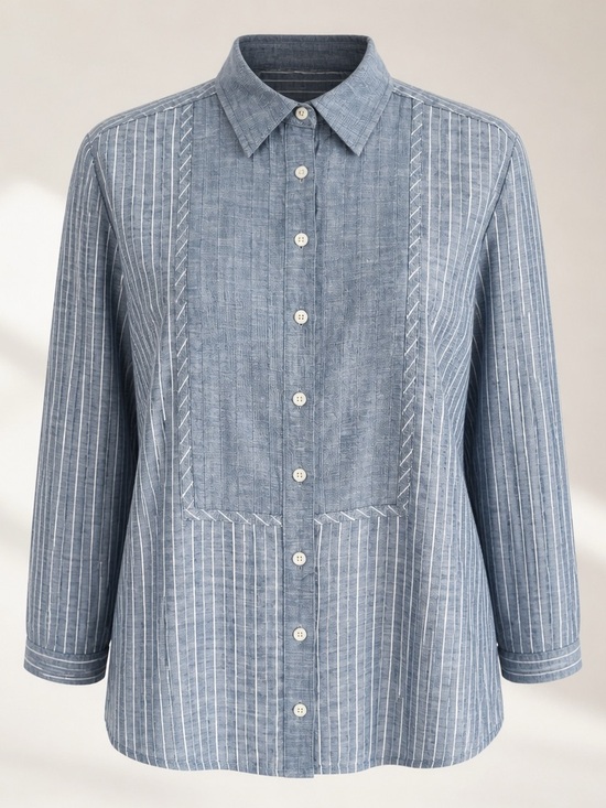 Jones New York Tops - Jones New York Striped Blue Button-Front Shirt #203